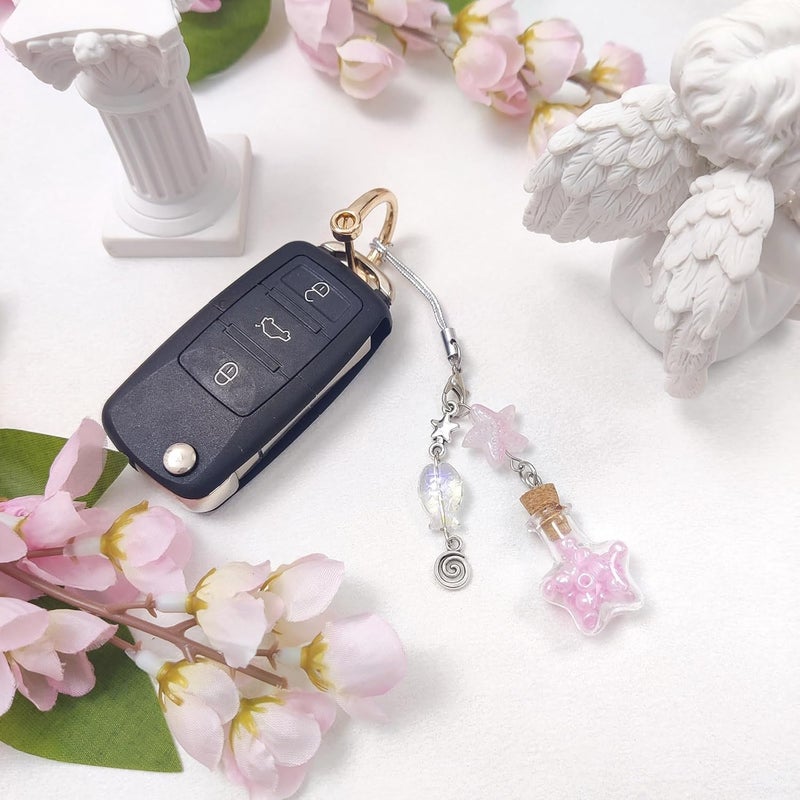cioatu Y2K Cute Phone Charms Set - Aesthetic Cherry,Flower, Butterfly & Star Cell Phone Straps, Kawaii PhoneAccessories for Bag Keychain, AirPods, Camera Decor - Image 5